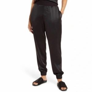 Black Silk Women's Jogger Pants